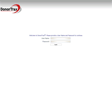 Tablet Screenshot of donortrax.com